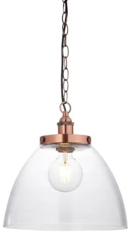 Endon 106895 - Candelabru pe lanț HANSEN 1xE27/10W/230V, finisaj cupru