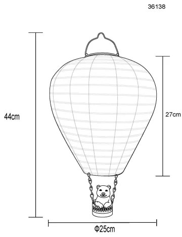 Corp de iluminat LED solar Globo 36138 24xLED/0,06W/3V IP44 parașută