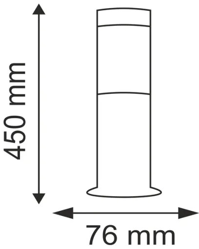 Corp de iluminat exterior OSLO 1xE27/10W/230V 450mm