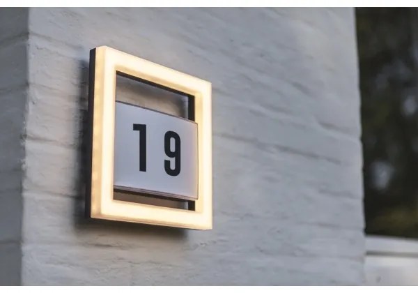 Număr LED de casă ALICE LED/13W/230V IP44 3000K antracit