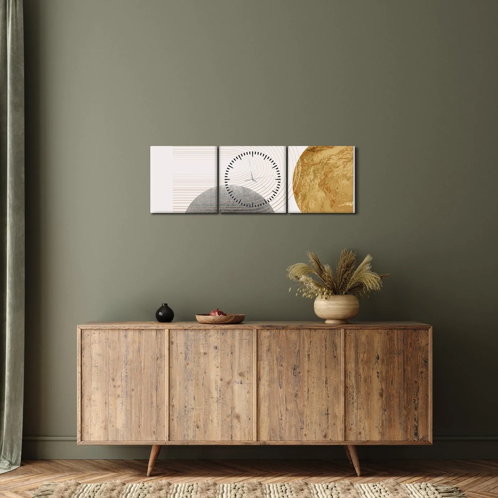 Tablou - Arcuri rustice N⁰2 (cu ceas) (90x30 cm)