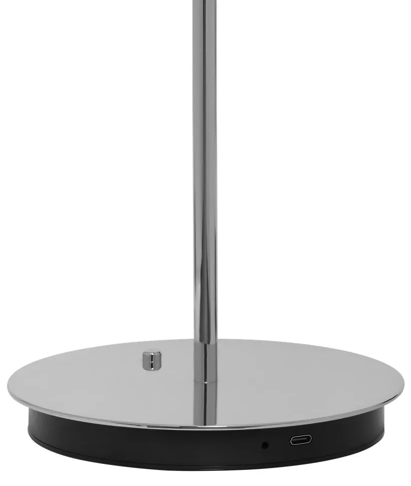 Veioză argintie LED cu intensitate reglabilă cu abajur din metal (înălțime 31 cm) Asteria Move – UMAGE