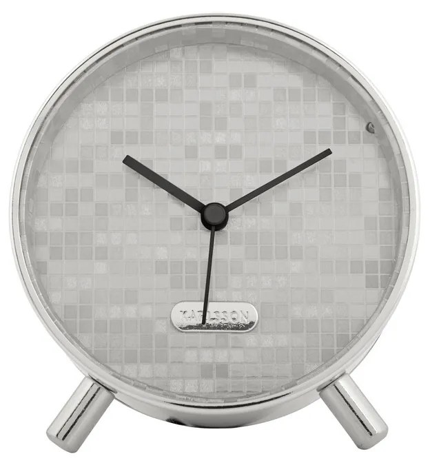 Karlsson 6004SI ceas cu alarmă design argintiu,diametru 11 cm