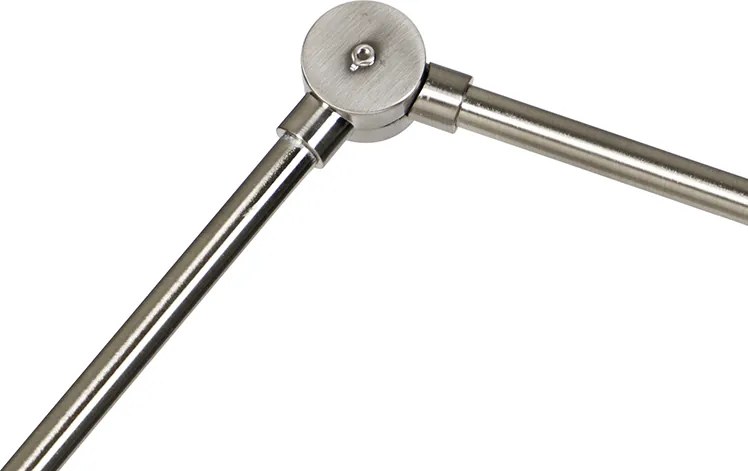 Lampă de podea din oțel reglabilă cu abajur negru 50cm - Editor