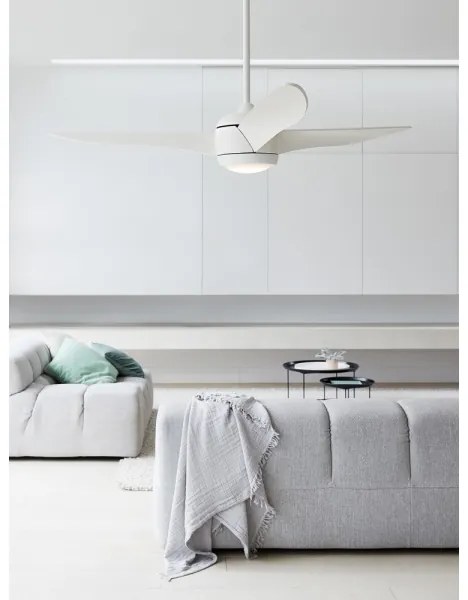 Ventilator LED de tavan Lucci air 512911 AIRFUSION LED/20W/230V lemn/alb + telecomandă