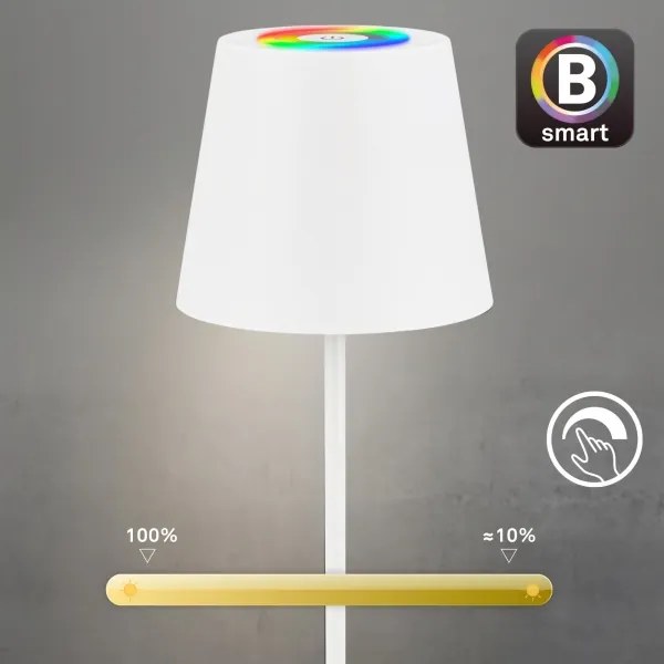 Briloner COLORIS 7559016-LED Lampă de birou LED RGB, 3,5W/5V, IP44, 2000mAh, Wi-Fi Tuya