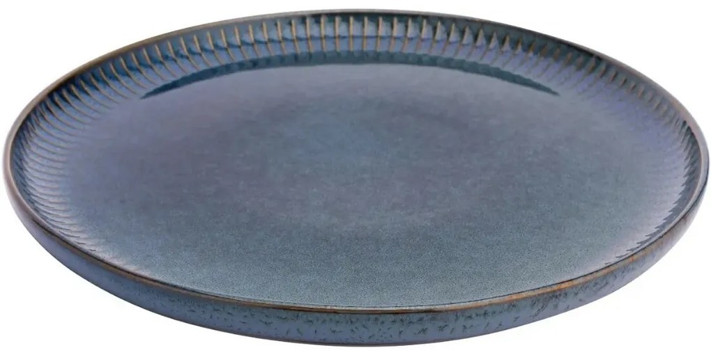 Farfurie întinsă de porțelan Altom Reactive Stripes albastru, 26 cm