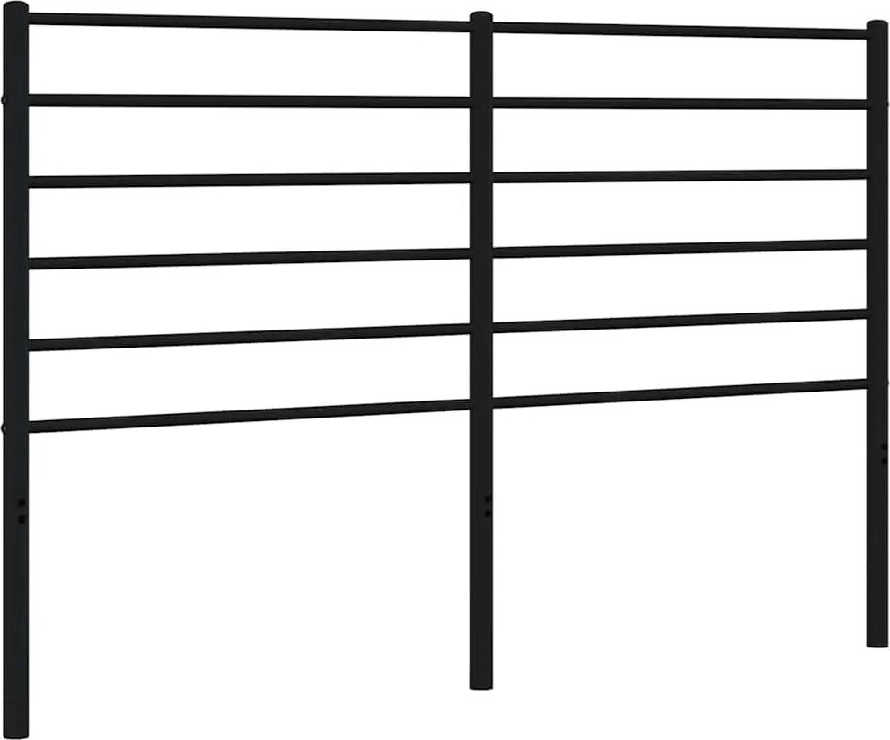 vidaXL Tăblie de pat de schimb metalică, negru, 150 cm