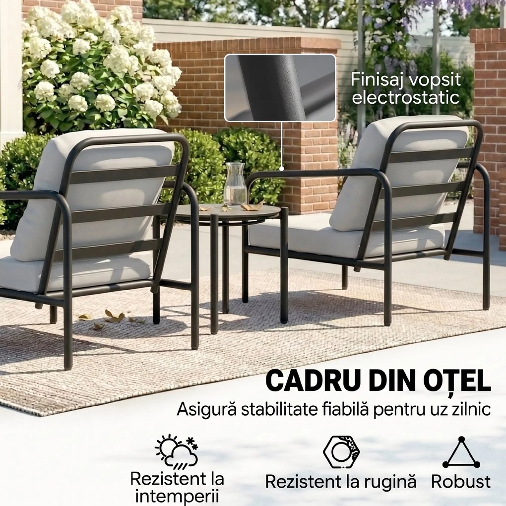 Outsunny set bistrou salon grădină fotolii | Aosom Romania