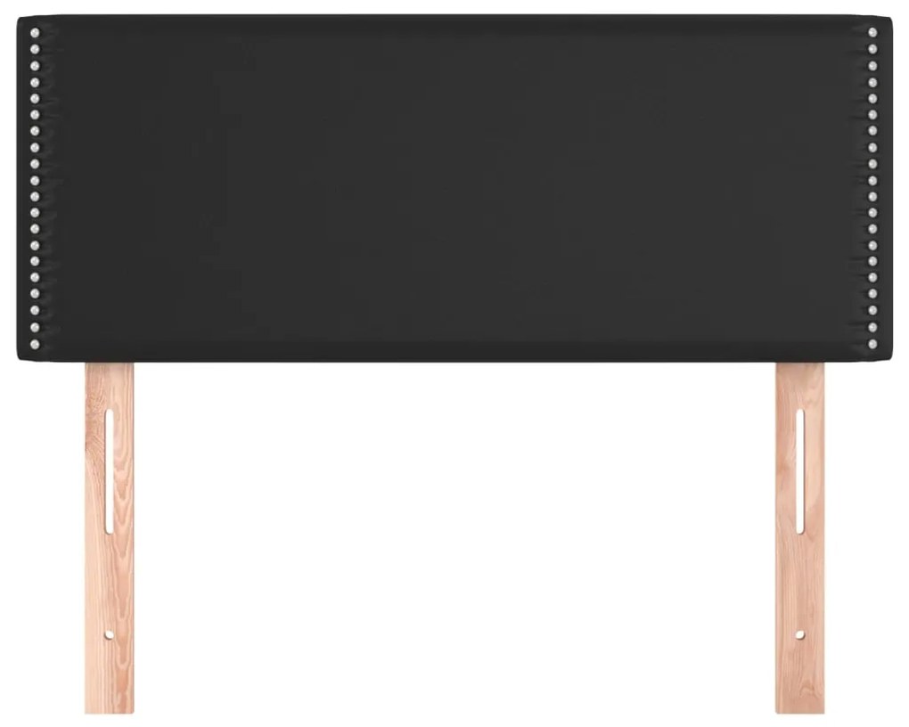 Tablie de pat, negru, 100x5x78 88 cm, piele ecologica 1, Negru, 100 x 5 x 78 88 cm