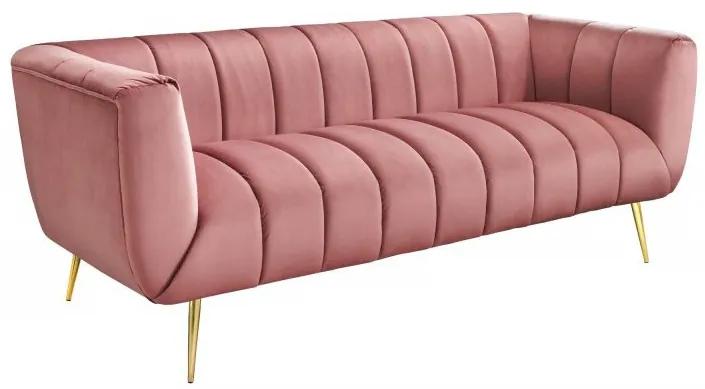 Canapea 3 locuri design elegant Noblesse, roz