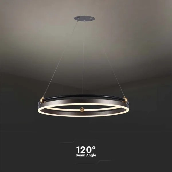 Lustră LED pe cablu LED/30W/230V 3000K d. 62 cm maro