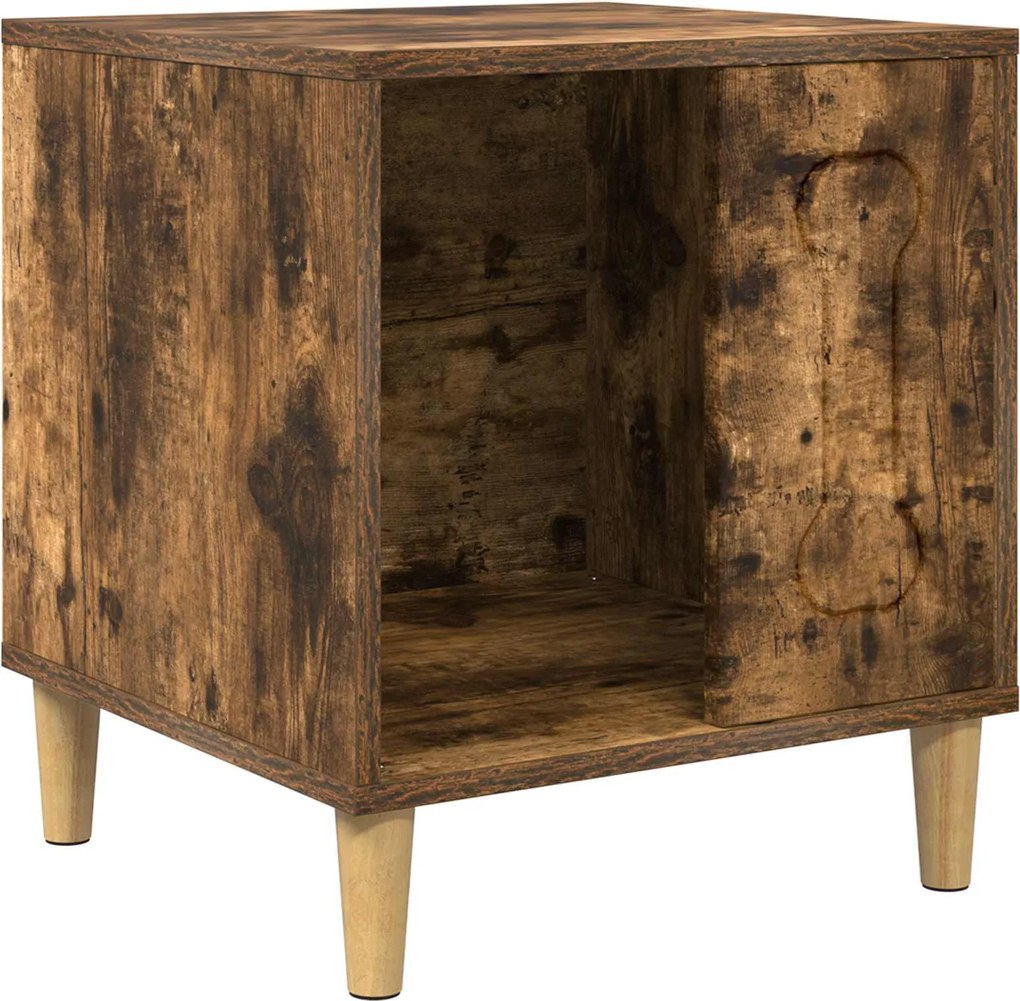 vidaXL Casă pentru câini Stejar fumuriu 44 x 42 x 49 cm Lemn compozit