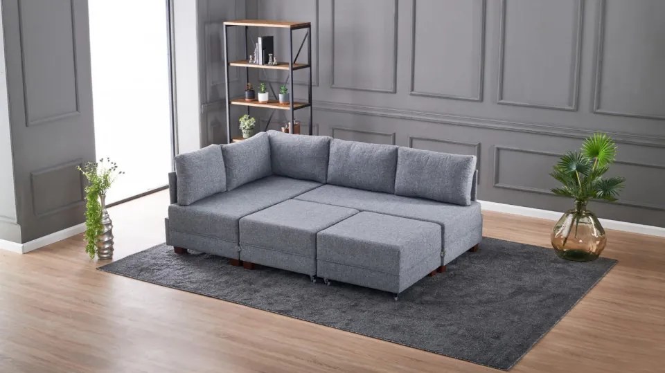Coltar Extensibil Fly Corner Sofa Bed Left, Gri