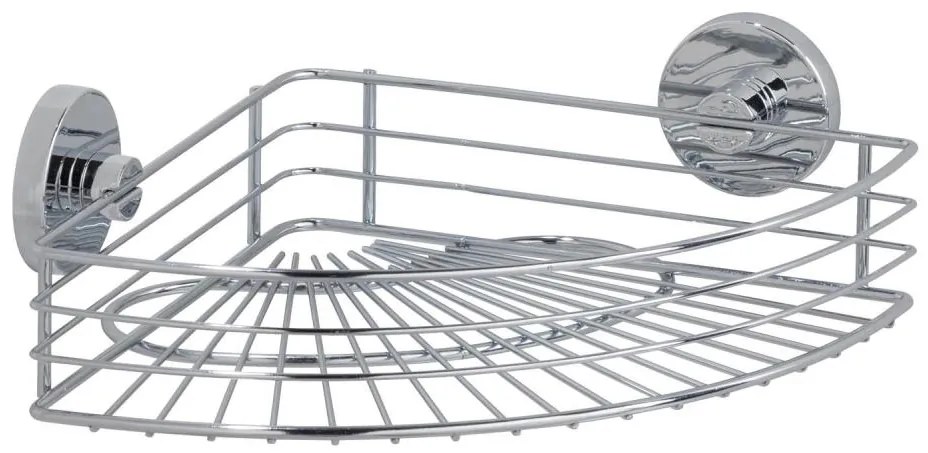 WENKO 20887100 - Poliță VACUUM-LOC rotundă, din oțel, 31x22,5 cm, crom lucios