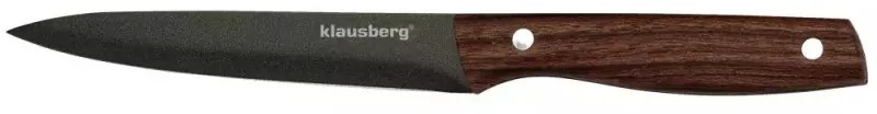 Set de cuțite cu suport Klausberg KB 7616, 6 piese, oțel inoxidabil, maro/gri