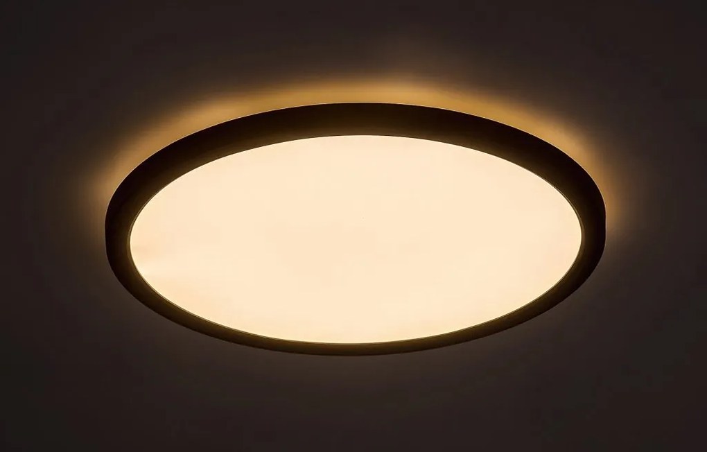 Plafoniera LED slim 50cm Gonzalo negru/alb