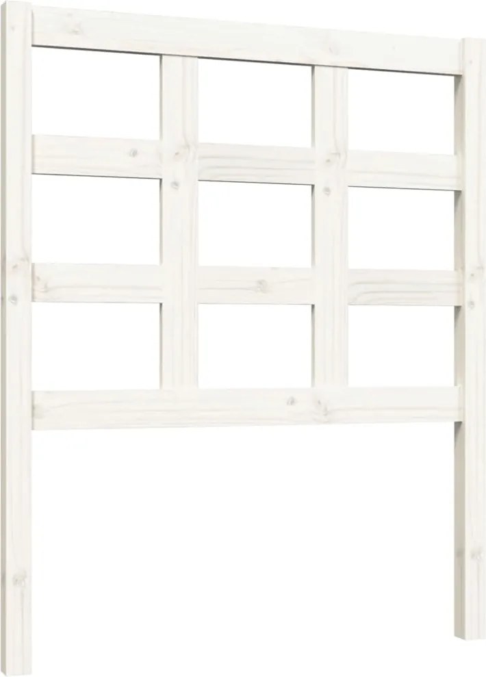 vidaXL Tăblie de pat, alb, 80,5x4x100 cm, lemn masiv de pin