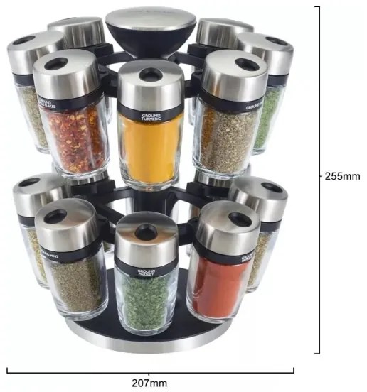 Cole&Mason MASTER - Suport rotativ cu 17 recipiente pentru condimente