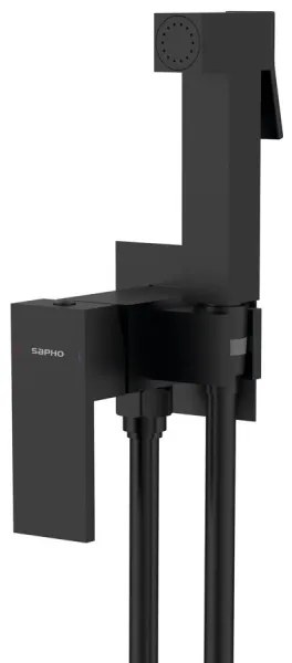 Baterie de bideu pentru instalare ascunsă Sapho CUBEMIX negru mat