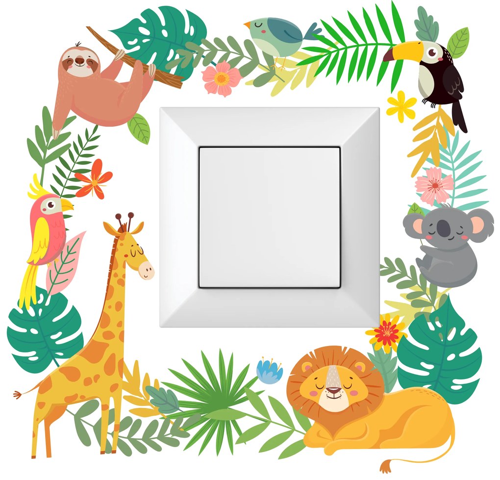 PIPPER. Autocolant pentru Întrerupător "Jungla 3"
