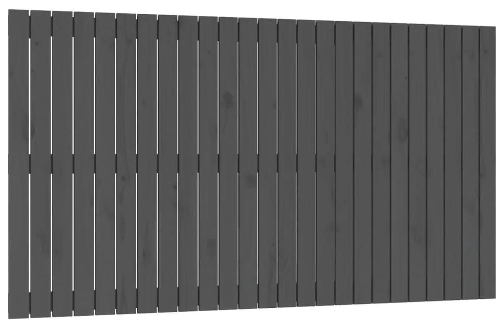 824900 vidaXL Tăblie de pat pentru perete, gri, 159,5x3x90 cm, lemn masiv pin