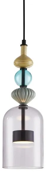 Lustră LED pe cablu ARTE LED/12W/230V d. 13 cm negru