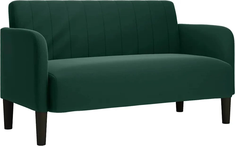 vidaXL Canapea lovesea verde închis 109 cm catifea