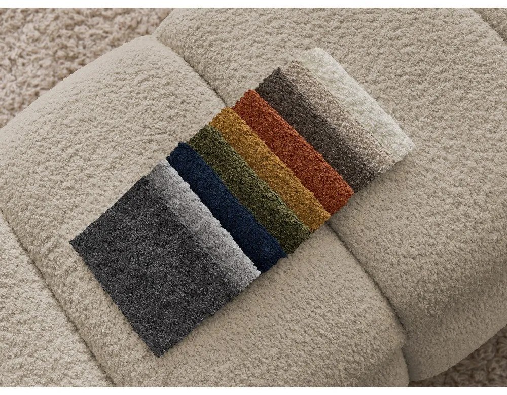 Bancă bej cu tapițerie din țesătură bouclé – Bobochic Paris