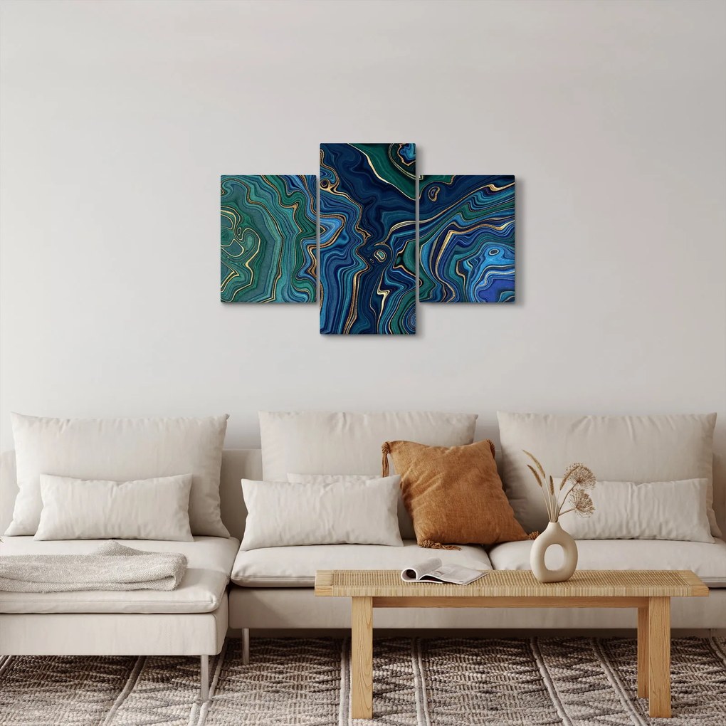 Tablou - Marmură verde- albastru (90x60 cm)