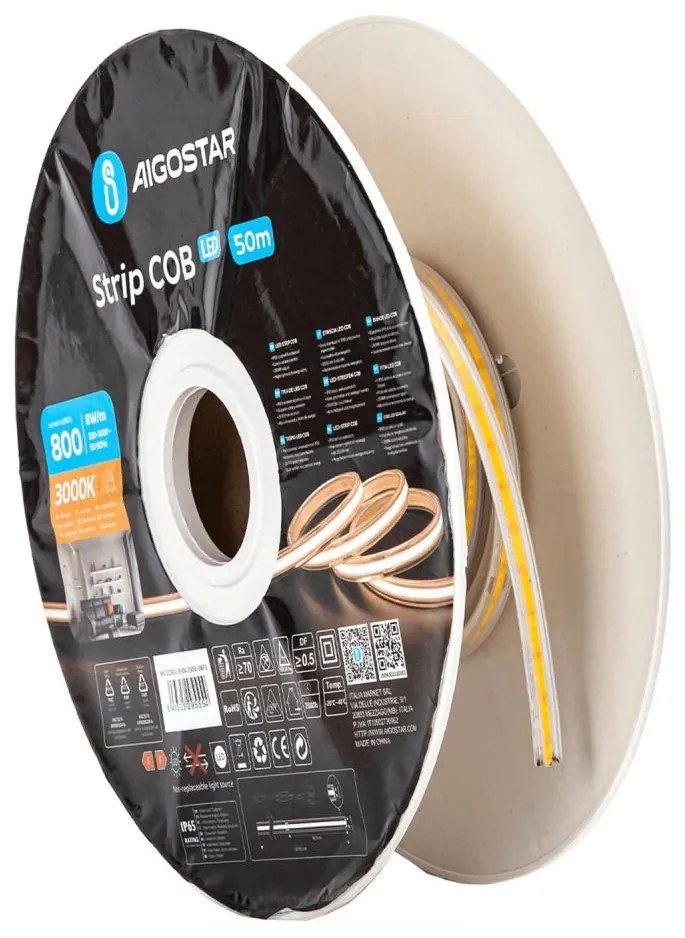 Aigostar - Bandă LED 50 m, 320W, 230V, 3000K, IP65