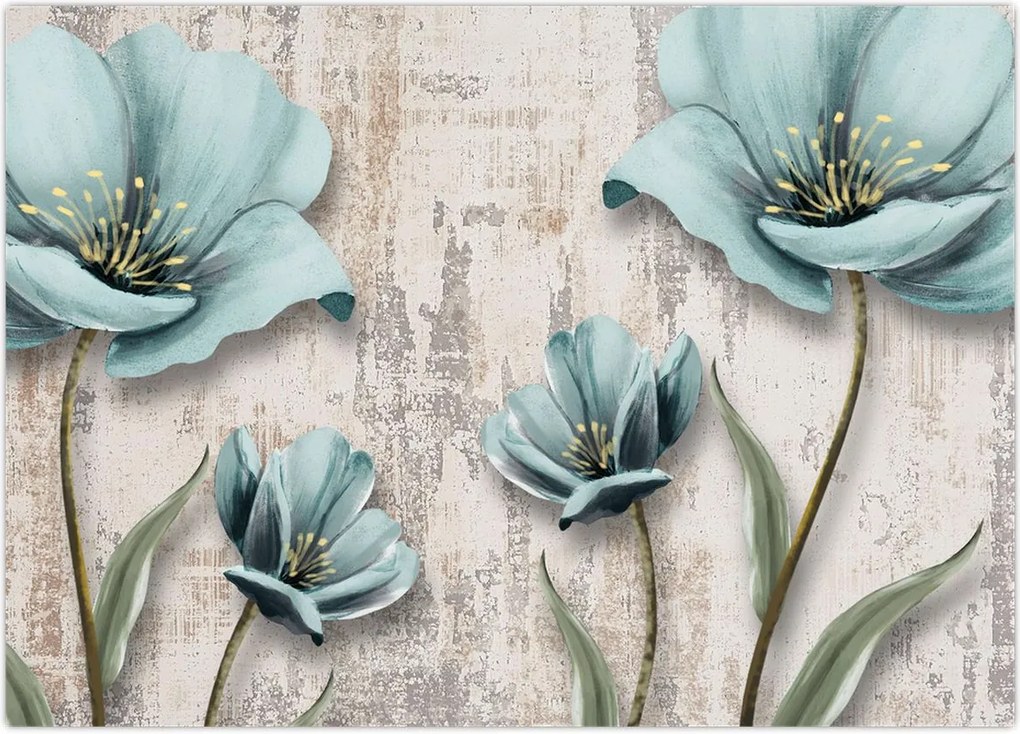 Tablou - Flori texturate (70x50 cm)