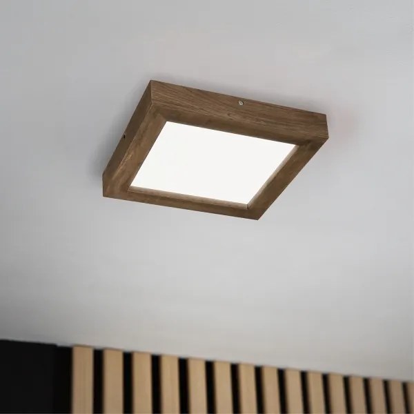 Plafonieră LED dimabilă Brilagi WOODY FRAME LED/24W/230V stejar 30x30 cm IP44 + telecomandă