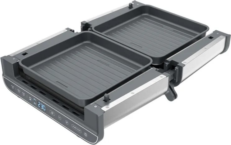 Prajitor de paine multifunctional 4in1 Oliver Voltz OV51015R, 1700 W, 240 x 225 mm, Functie gratar, cuptor, grill, Otel inoxidabil/Negru