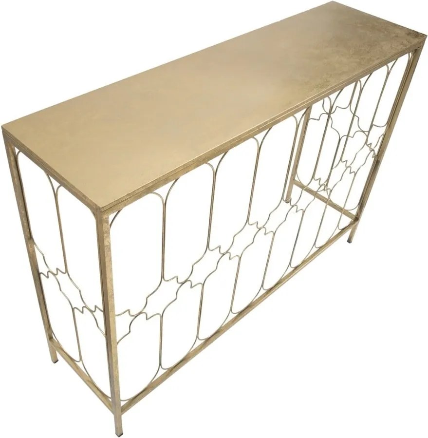 Masă consolă Mauro Ferretti Balcony, 112 x 31 cm, auriu