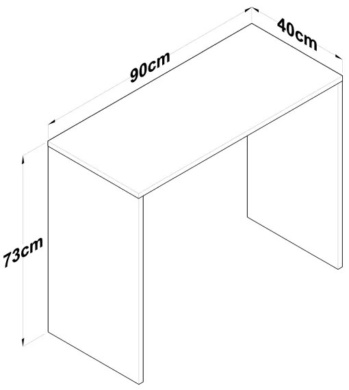 Masă de lucru RANI 90x73 cm maro