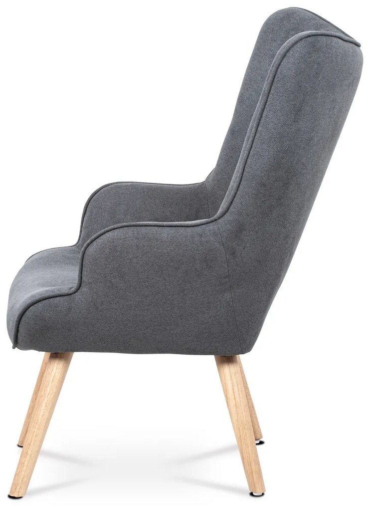 Fotoliu cu taburet GREY2, gri