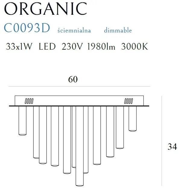 Plafoniera LED dimabila design Premium Class Quality ORGANIC COPPER