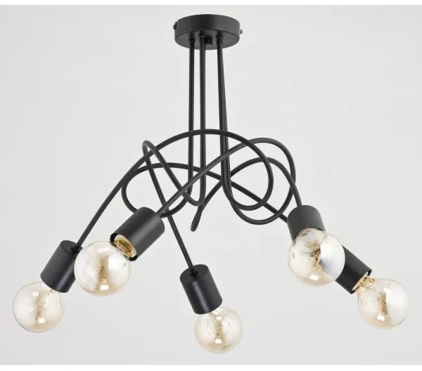 Lustră aplicată TANGO 5xE27/60W/230V negru