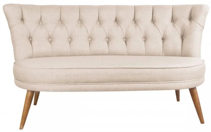 Canapea 2 Locuri, Lemn Solid, Richland Loveseat, Crem
