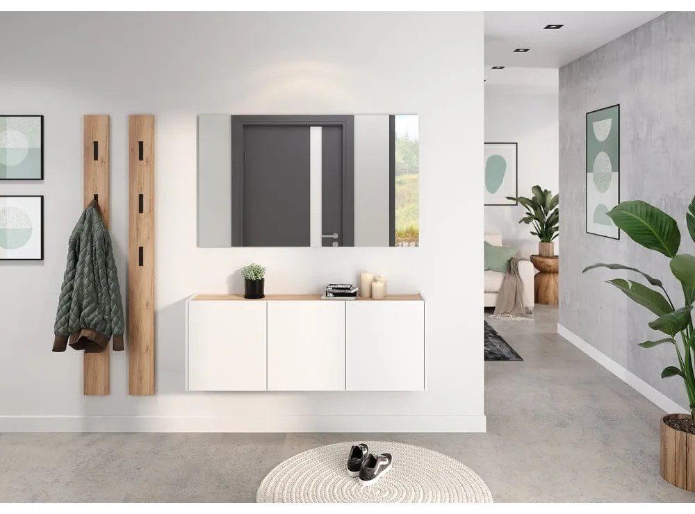 Pantofar alb suspendat cu aspect de lemn de stejar Libbiano – Germania