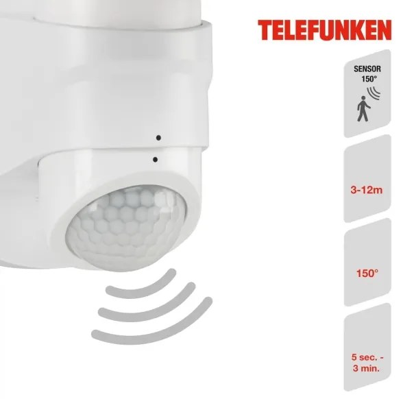 Aplică LED de exterior cu senzor Telefunken 304306TF LED/16W/230V IP44