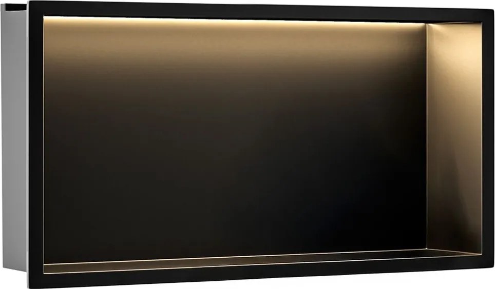 RAFT BAIE INCASTRAT PERETE LED 30x60 black