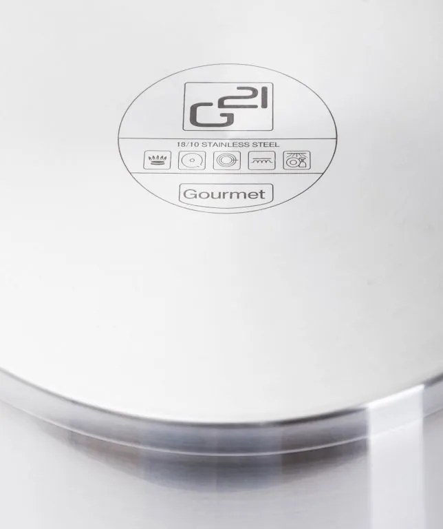 G21 tigaie Magic Gourmet cu capac, oțel inoxidabil - 28 cm