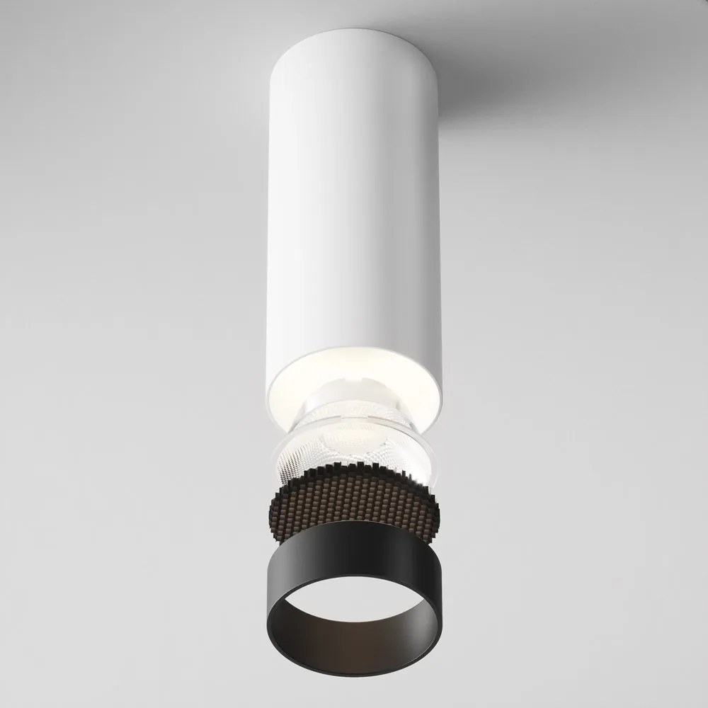 Plafoniera LED design tehnic Focus alb, 4000K