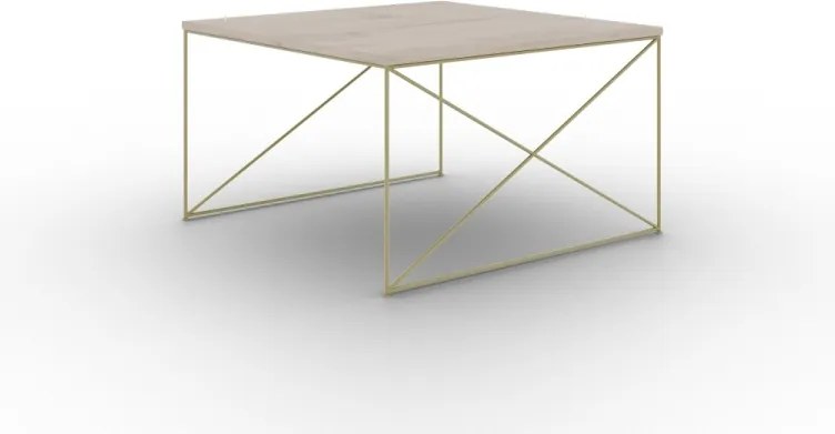 Masuta de cafea, Nelia, ADRK Furniture (Culoare: Auriu / Stejar artizanal)