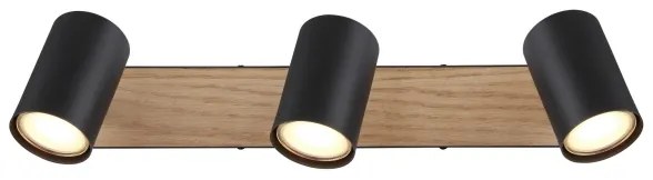 Spot ROBBY 3xGU10/35W/230V negru/maro Globo 57911-3BW