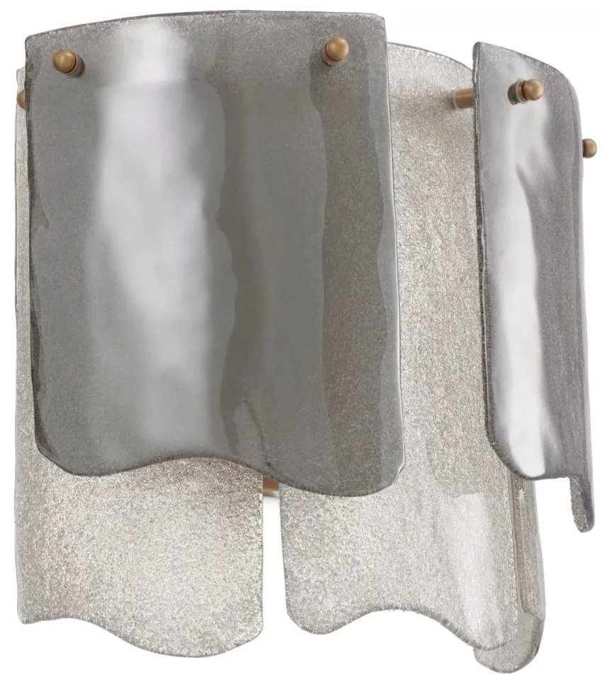 Aplica de perete LUX design deosebit Asinara, sticla fumurie