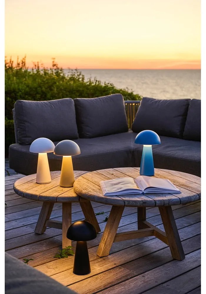 Veioză gri LED cu control prin telecomandă (înălțime 28 cm) Sam – Sirius