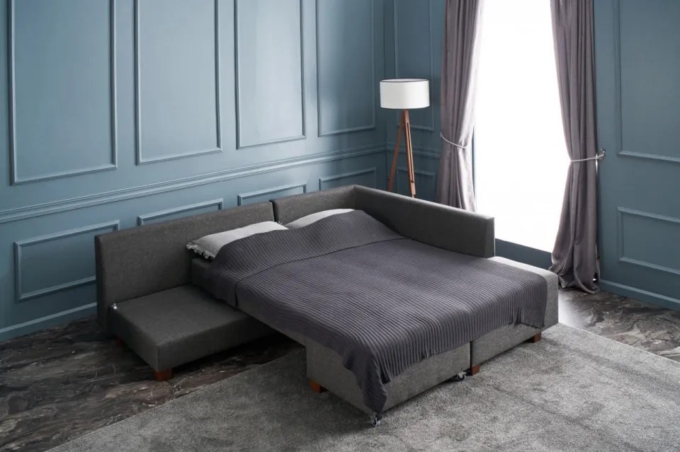 Coltar Extensibil Manama Corner Sofa Bed Right, Antracit